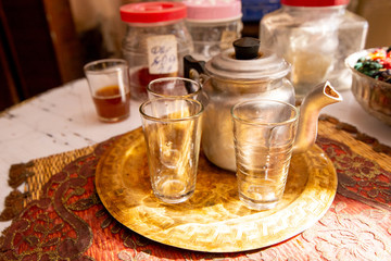Traditional tea in Marrakesh City in Morocco