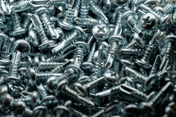 Steel self-tapping screws used in handicrafts for industrial and household.