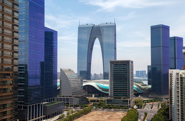 Obraz premium Soochow highrise buildings in Jiangsu of China 
