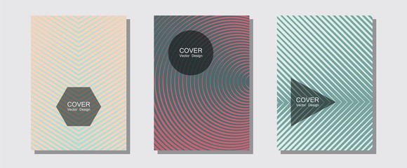 Halftone flat patterns abstract vector set.