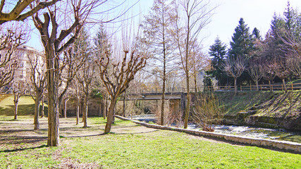 Panorámica de Bagá, Comarca del Bergada, Barcelona, Catalunya, España, Europa