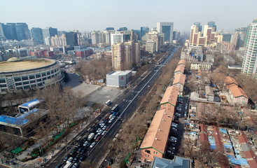 Fototapeta premium Dongcheng district of Beijing city in China 