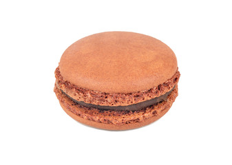 Chocolate macaroon isolated