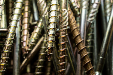 Carpentry screws used in carpentry and handicrafts for industrial and household.