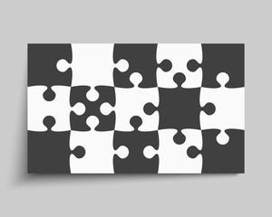 Vector background white piece puzzle frame jigsaw