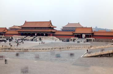 Chinese Forbidden City museum complex in Beijing 