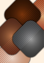 Fototapeta premium Abstract geometric background, colored round squares form a banner. Modern template for business brochure, flyer, presentation or web design layout.