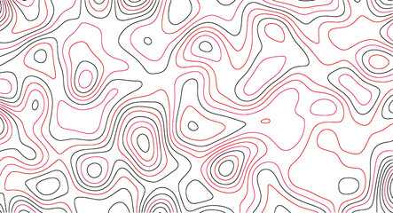 Topographic map editable vector stroke