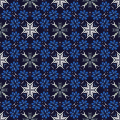 Vintage vector seamless flower pattern