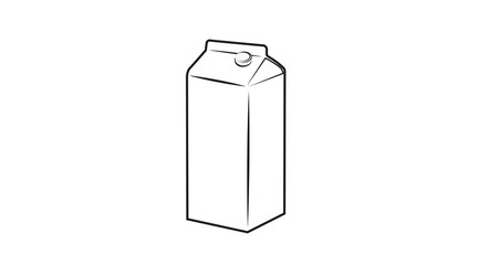 Milk flat icon. Vector isolated Milk Box Icon. Outline pictogram of a milk box