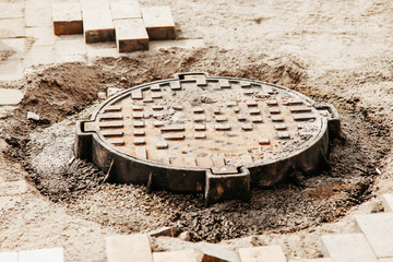 the metal hatch has just been repaired