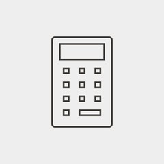 calculator icon vector for mathematical calculations school and business