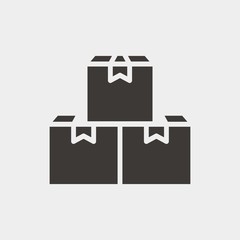 stack of boxes vector icon parcel