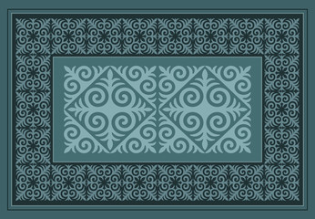 Kazakh carpet ornaments. Traditional patterns of Kazakhs. Background, texture, design life of nomads. Ancient Turkic ornaments. Art, customs and traditions of Kazakhstan. Decorative art of nomads