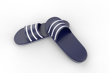 room slipper isolated on a white background. 3d illustration