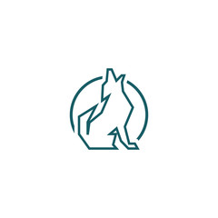 Wolf Logo Template. Vector Illustrator.