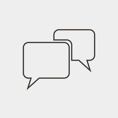 texting chat bubble line icon communication via text symbol