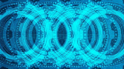 Abstract Technical Gears wheel and Cock on Technology Background; vector