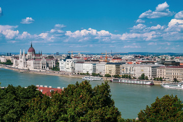 Fototapeta na wymiar Budapest Cityscape Skyline and River