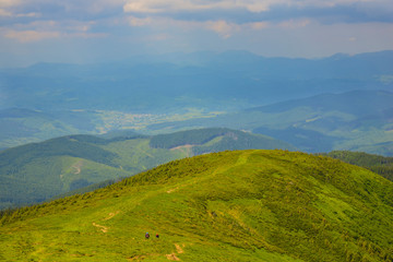 Naklejka premium Carpathian mountains landscape
