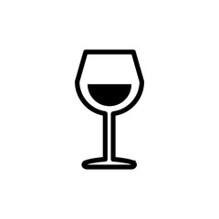 wine glass icon vector