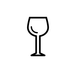wine glass icon vector