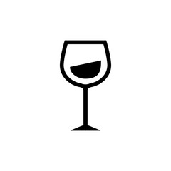 wine glass icon vector
