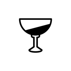 wine glass icon vector