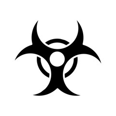 Radiation black icon, concept illustration, vector flat symbol, glyph sign.