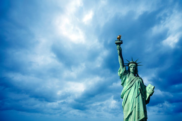 Statue of libety on sky background