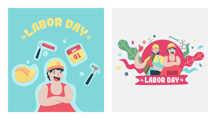 Happy labor day illustration vector