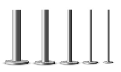 Set metal columns.