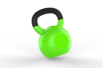 Blank Kettle bell Weight For Branding. 3d render illustration.