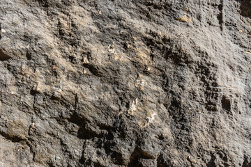 A close-up shot of the cliff texture of the low Alps mountains