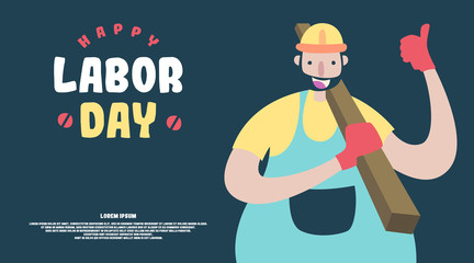 Happy labor day illustration vector