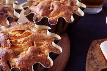 Delicious Apple pie. concept-autumn harvest cooking Apple dishes, pies, ealthy food concept.