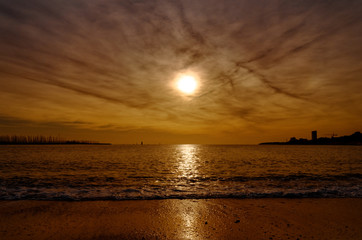 Sonnenuntergang über dem Meer