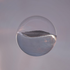 sea wave in a glass sphere