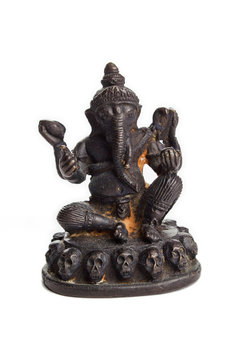 Bronze Figur des Elefantengottes Ganesha aus dem Hinduismus 