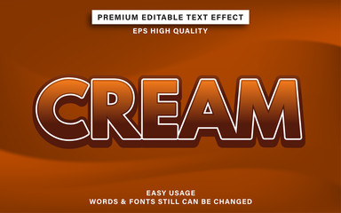 cream text effect