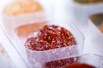 homemade sugar candies isolated on white background