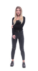 in full growth. portrait of stylish young woman