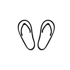 slates hand drawn in doodle style. Scandinavian simple. summer shoes, sandals, design element icon