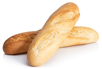 baguette isolated on white background. With Clipping Path