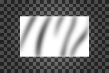 Horizontal blank flag. Rectangular pattern for the flag. Canvas with shadows. Realism. Isolated vector.