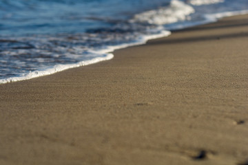 footprints on the beach