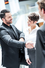 Business people in a modern office building