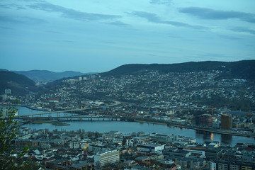 View to the city from the local place with name Sparalen.