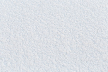 Texture of natural snow. Top view of the snow.