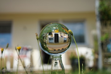 Fototapeta na wymiar Colorful glass balls photographed in studio with macro